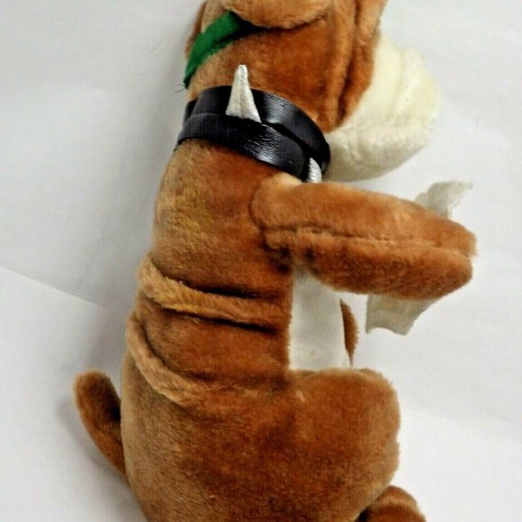 Big T Concessions Bull Dog Dealler Pit Boss Brown Stuffed Plush Spike Collar - Picture 4 of 8